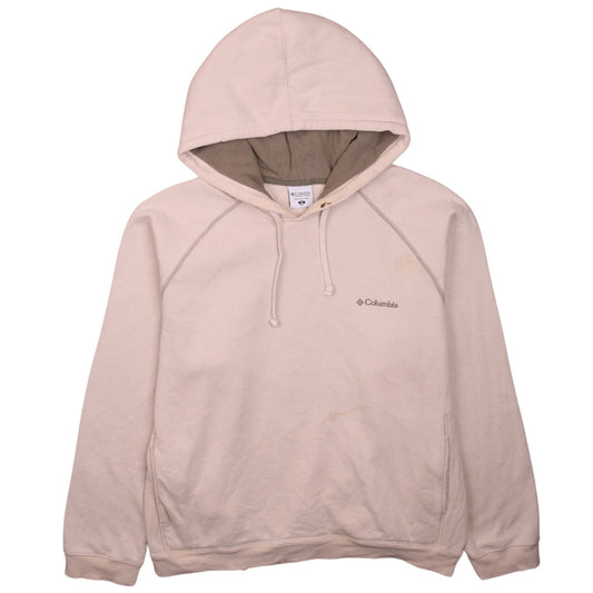 Columbia Men's Beige Pullover Hoodie M Fleece Outdoor Sweatshirt