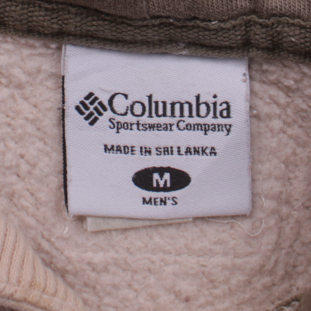 Columbia Men's Beige Pullover Hoodie M Fleece Outdoor Sweatshirt