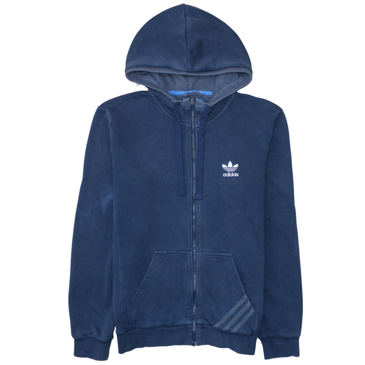 adidas Men's Blue Full Zip Hoodie Size S Fleece Casual Sportswear