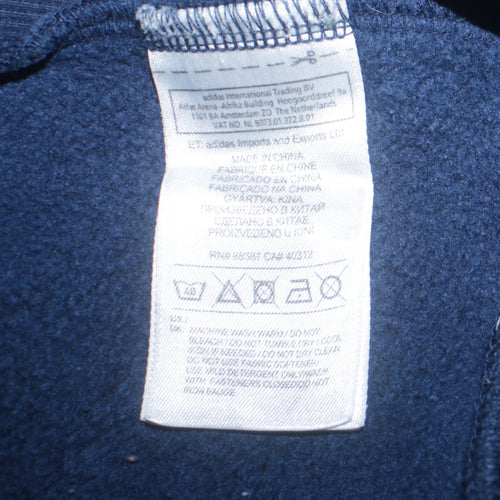 adidas Men's Blue Full Zip Hoodie Size S Fleece Casual Sportswear