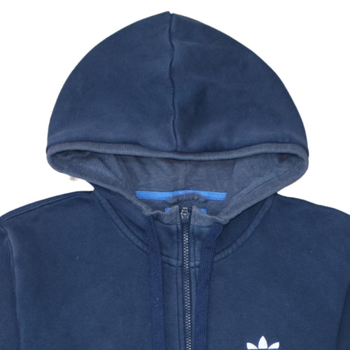 adidas Men's Blue Full Zip Hoodie Size S Fleece Casual Sportswear