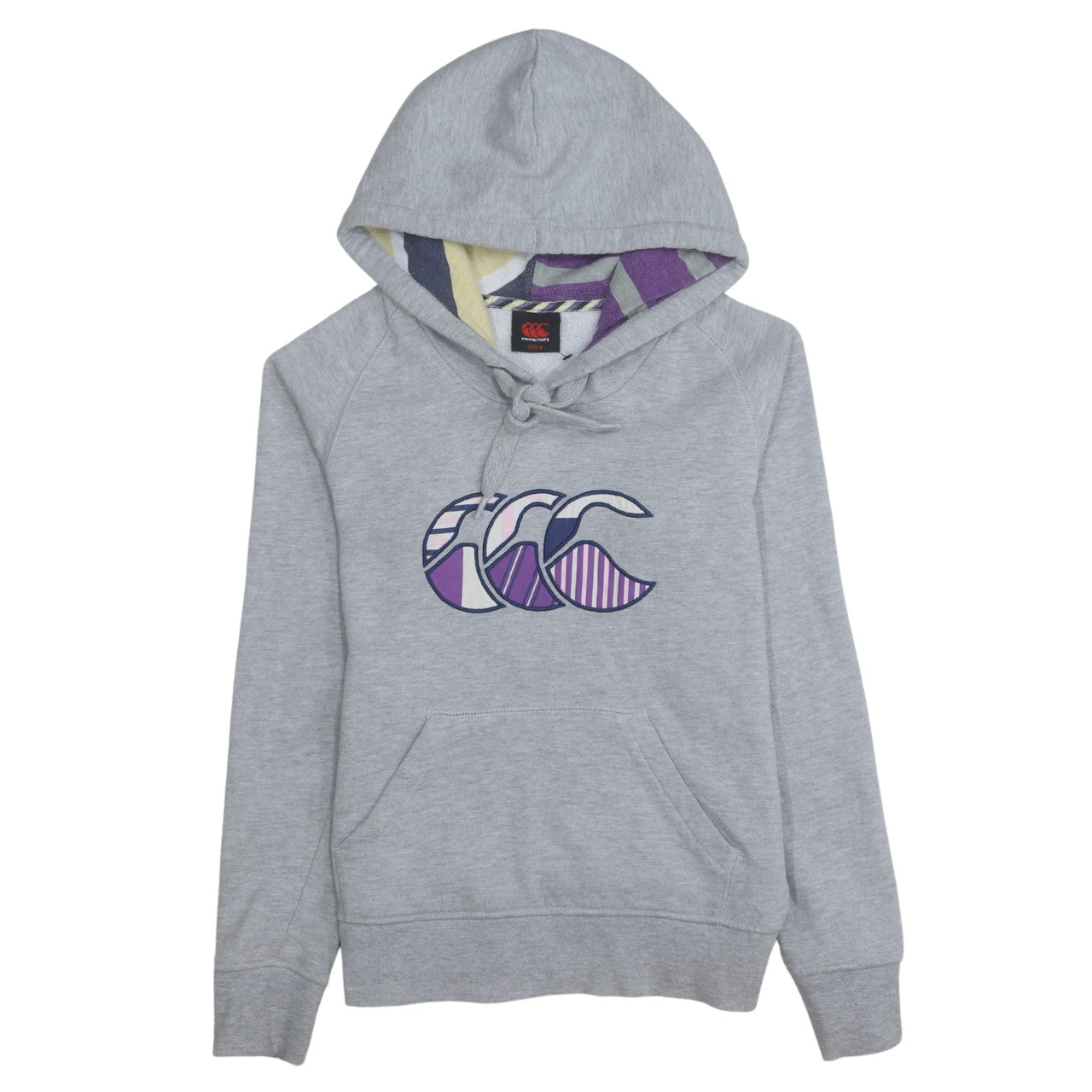 Canterbury Womens Grey Size 8 Pullover Hoodie with Logo Print