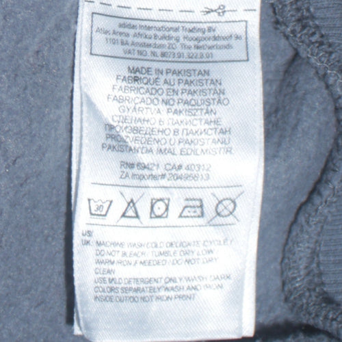 Reebok Men's Grey Pullover Hoodie L Sports Logo Fleece Sweatshirt
