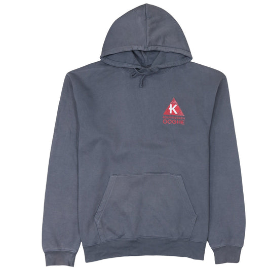 Russell Men’s Grey Pullover Hoodie L Embroidered Logo Fleece