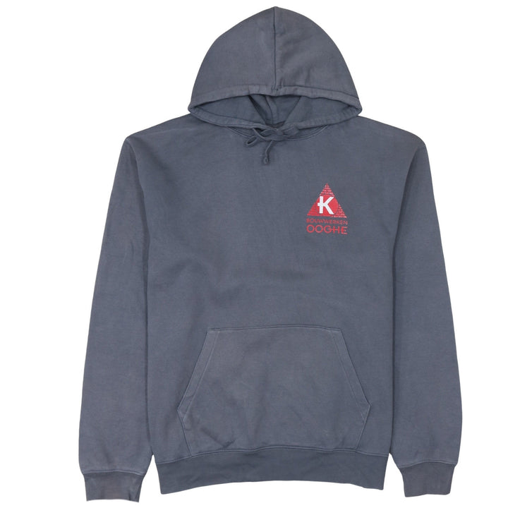 Russell Men’s Grey Pullover Hoodie L Embroidered Logo Fleece