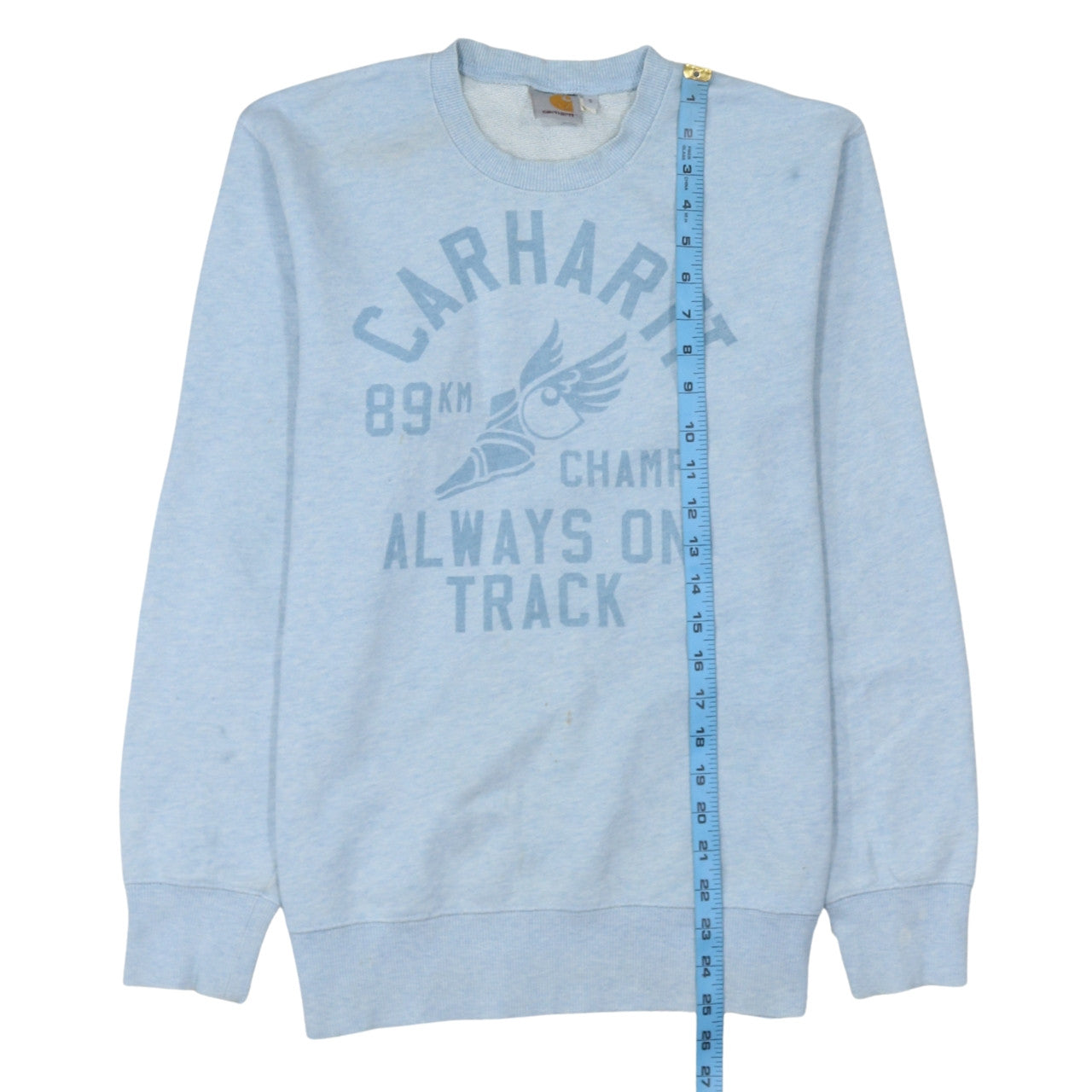 Carhartt Men's Blue Graphic Crew Neck Sweatshirt Size S