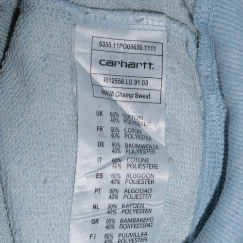 Carhartt Men's Blue Graphic Crew Neck Sweatshirt Size S