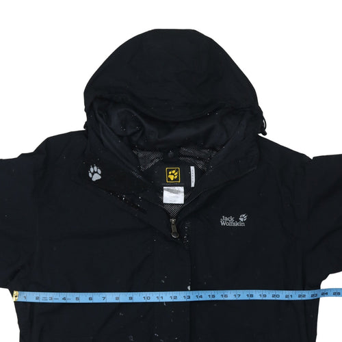 Jack Wolfskin Unisex Black L Waterproof Parka Jacket Hooded Outdoor
