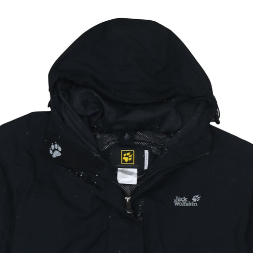 Jack Wolfskin Unisex Black L Waterproof Parka Jacket Hooded Outdoor