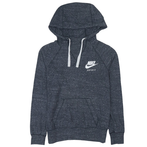 Nike Women’s Dark Grey Medium Pullover Hoodie Just Do It Logo