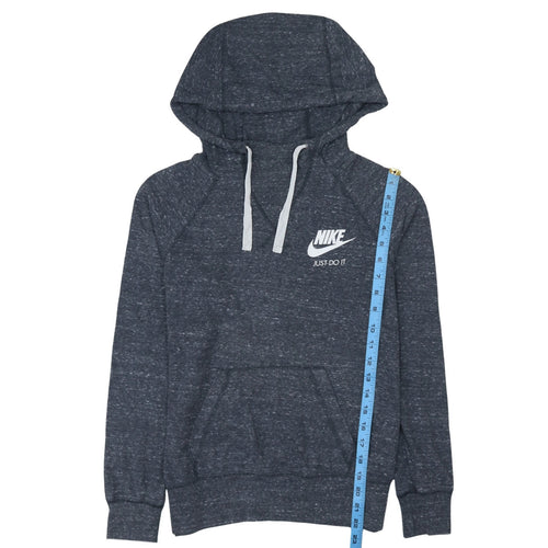 Nike Women’s Dark Grey Medium Pullover Hoodie Just Do It Logo