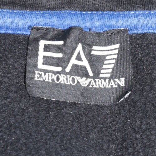 Emporio Armani EA7 Men's Black Medium Pullover Hoodie Sweatshirt