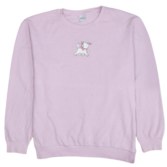 Disney Women Lilac Marie Aristocats Sweatshirt 100% Cotton M