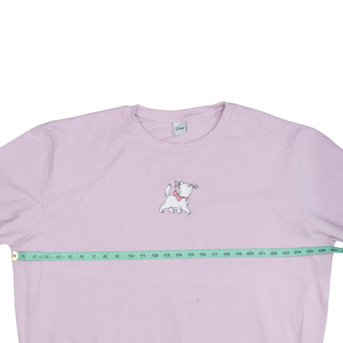 Disney Women Lilac Marie Aristocats Sweatshirt 100% Cotton M