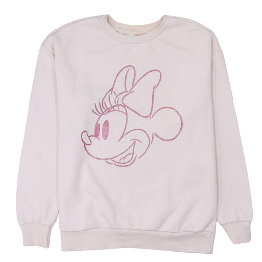 Disney Mickey & Friends at George Women Pink Minnie Sweatshirt Size S 8-10