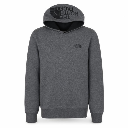 The North Face Men's Grey Pullover Hoodie Small Logo Outdoor Sweatshirt