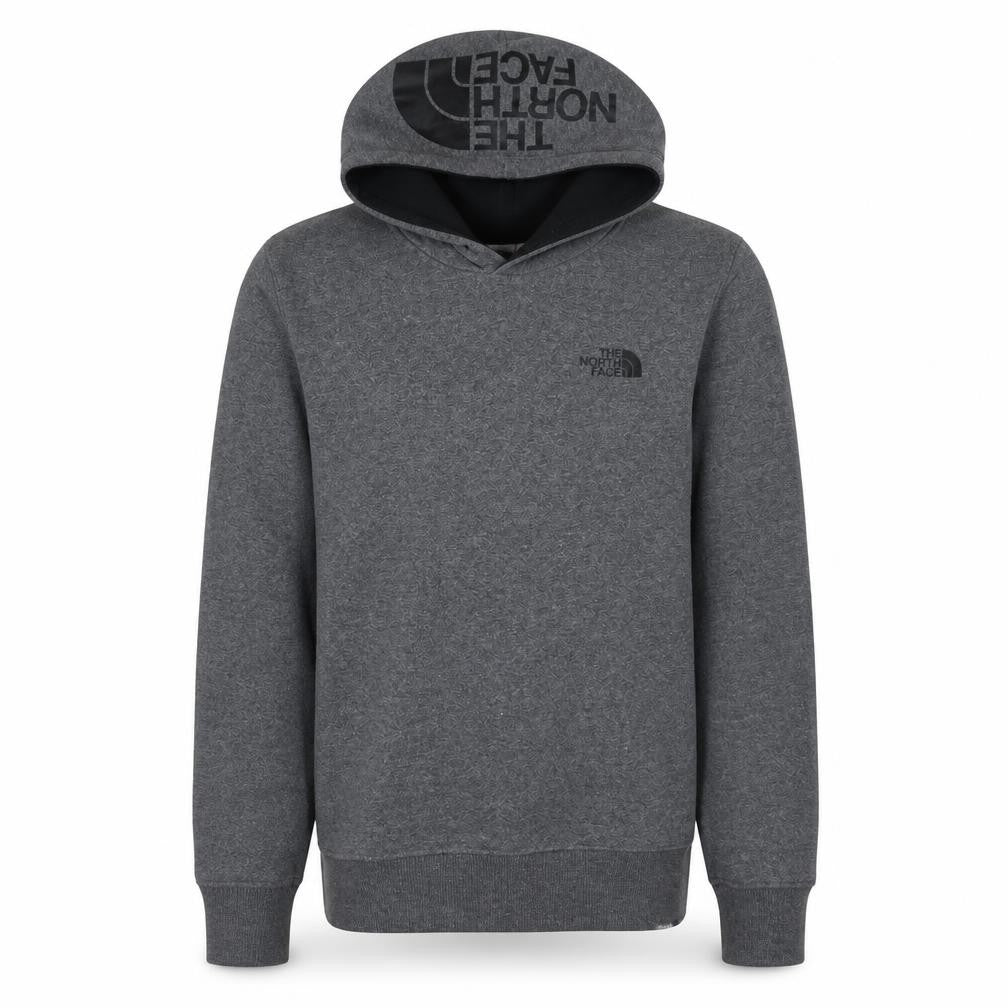 The North Face Men's Grey Pullover Hoodie Small Logo Outdoor Sweatshirt