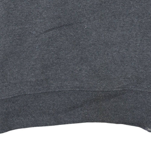 The North Face Men's Grey Pullover Hoodie Small Logo Outdoor Sweatshirt