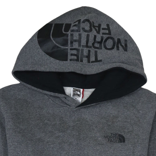 The North Face Men's Grey Pullover Hoodie Small Logo Outdoor Sweatshirt