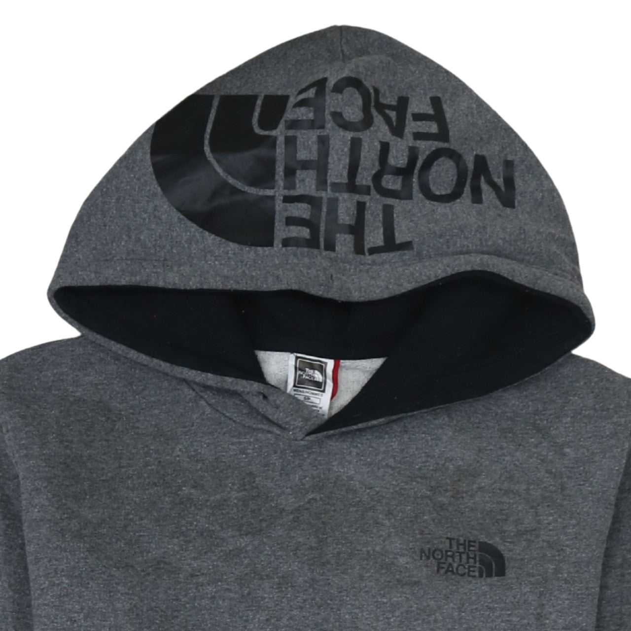 The North Face Men's Grey Pullover Hoodie Small Logo Outdoor Sweatshirt