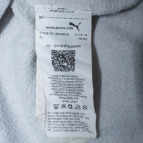 Puma Women's Grey Logo Crew Neck Pullover Sweatshirt Size L