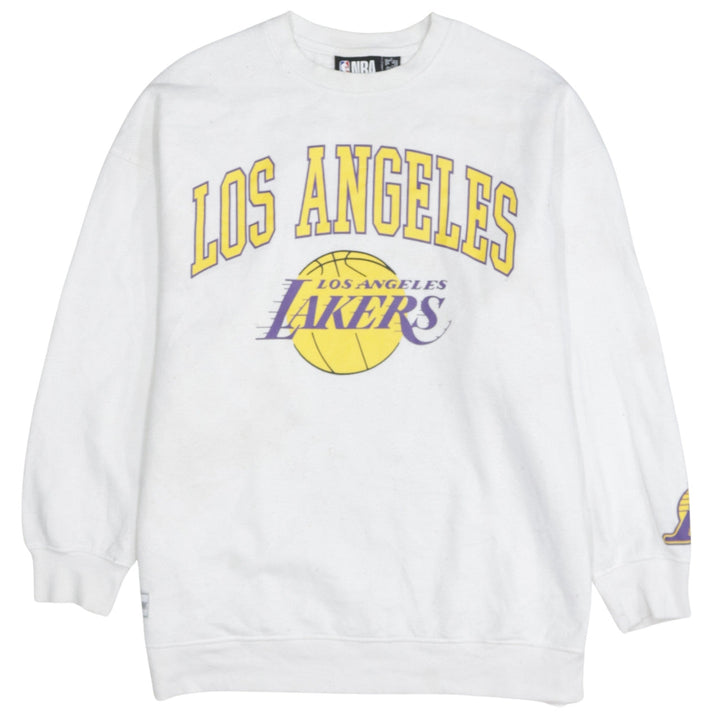 NBA Los Angeles Lakers White Sweatshirt Women S Pullover Crew Neck