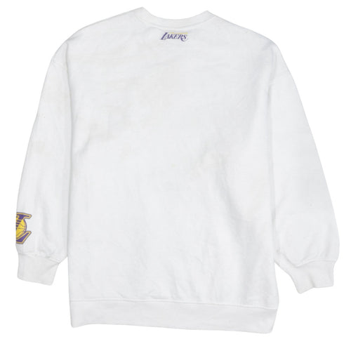 NBA Los Angeles Lakers White Sweatshirt Women S Pullover Crew Neck