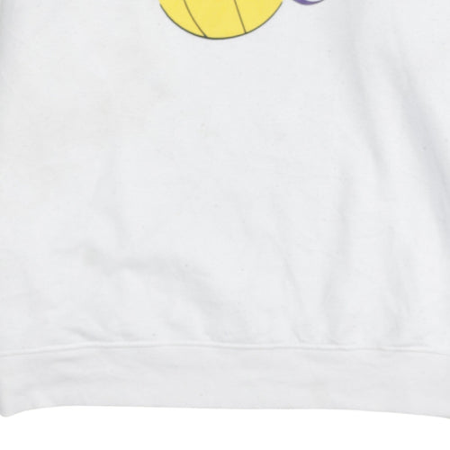 NBA Los Angeles Lakers White Sweatshirt Women S Pullover Crew Neck