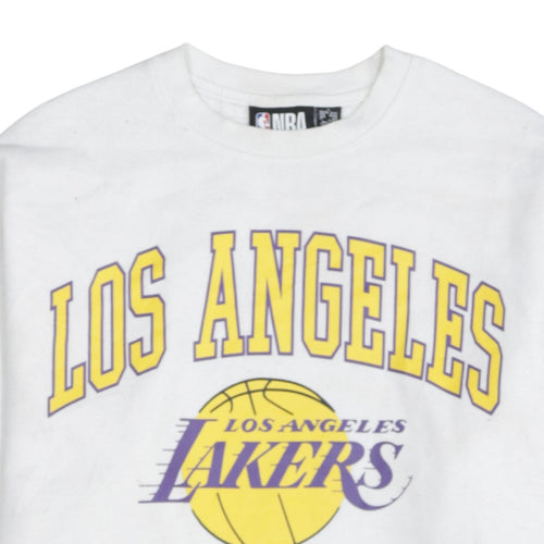 NBA Los Angeles Lakers White Sweatshirt Women S Pullover Crew Neck