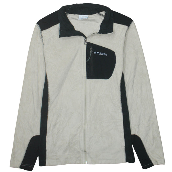 Columbia Men's Beige Full Zip Fleece Jacket Size S Outdoor Wear