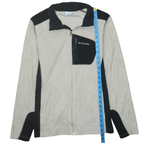 Columbia Men's Beige Full Zip Fleece Jacket Size S Outdoor Wear