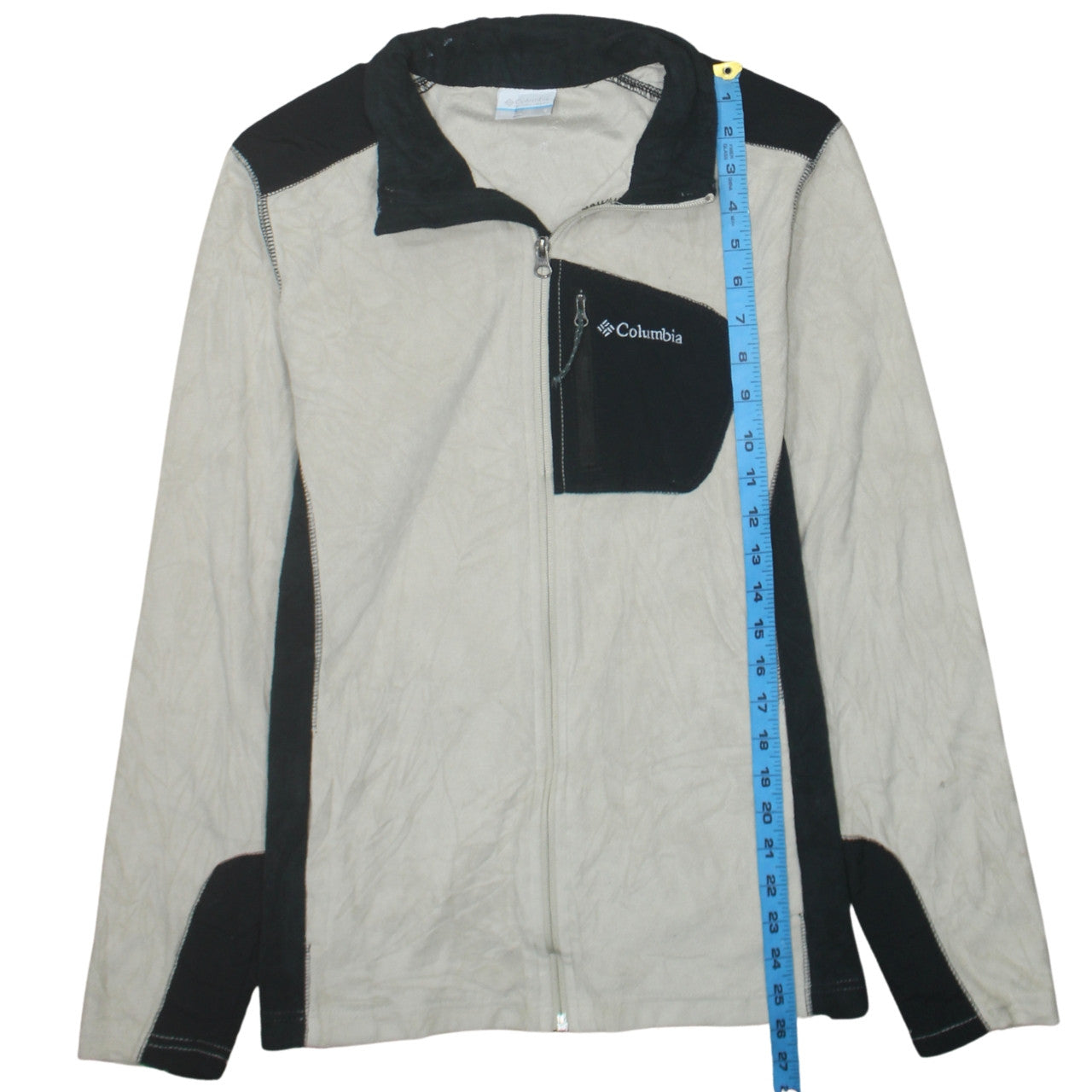 Columbia Men's Beige Full Zip Fleece Jacket Size S Outdoor Wear