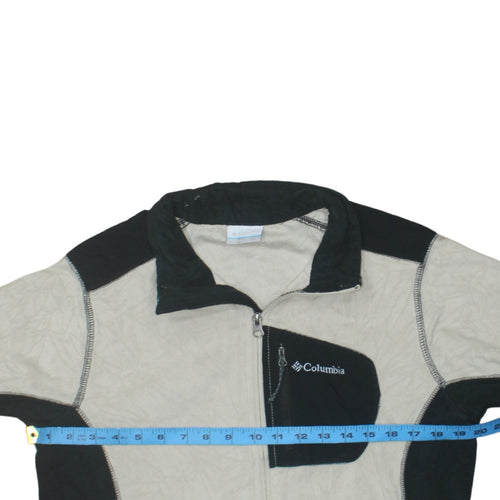 Columbia Men's Beige Full Zip Fleece Jacket Size S Outdoor Wear