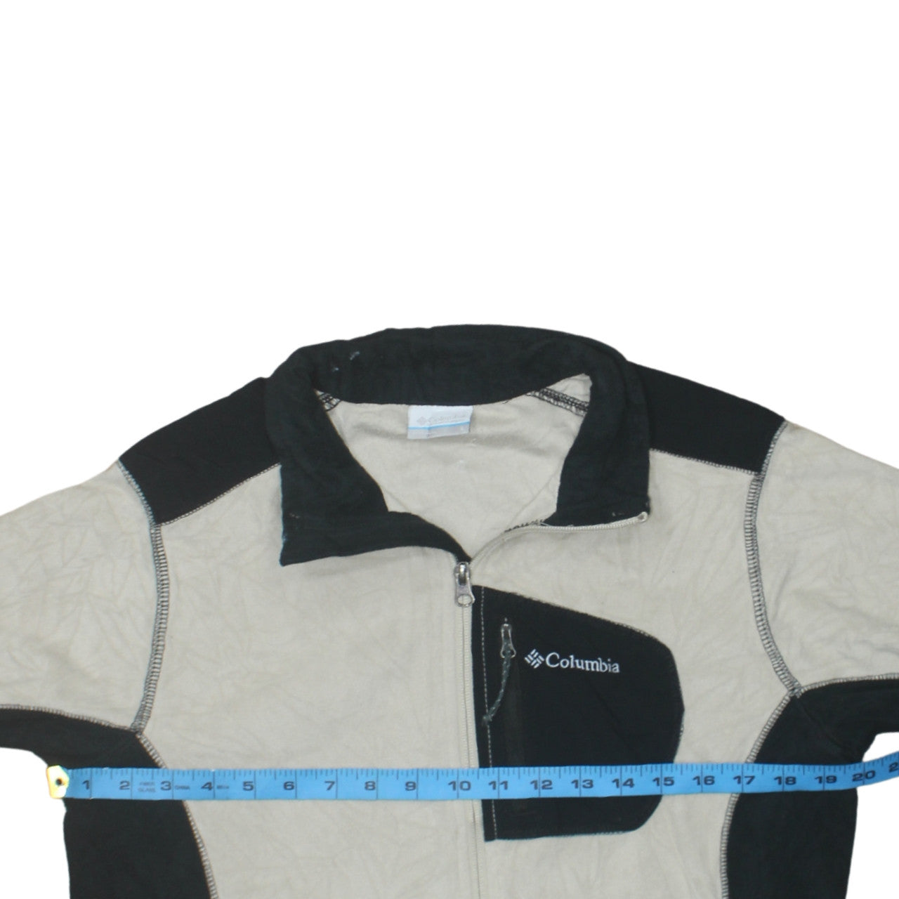 Columbia Men's Beige Full Zip Fleece Jacket Size S Outdoor Wear