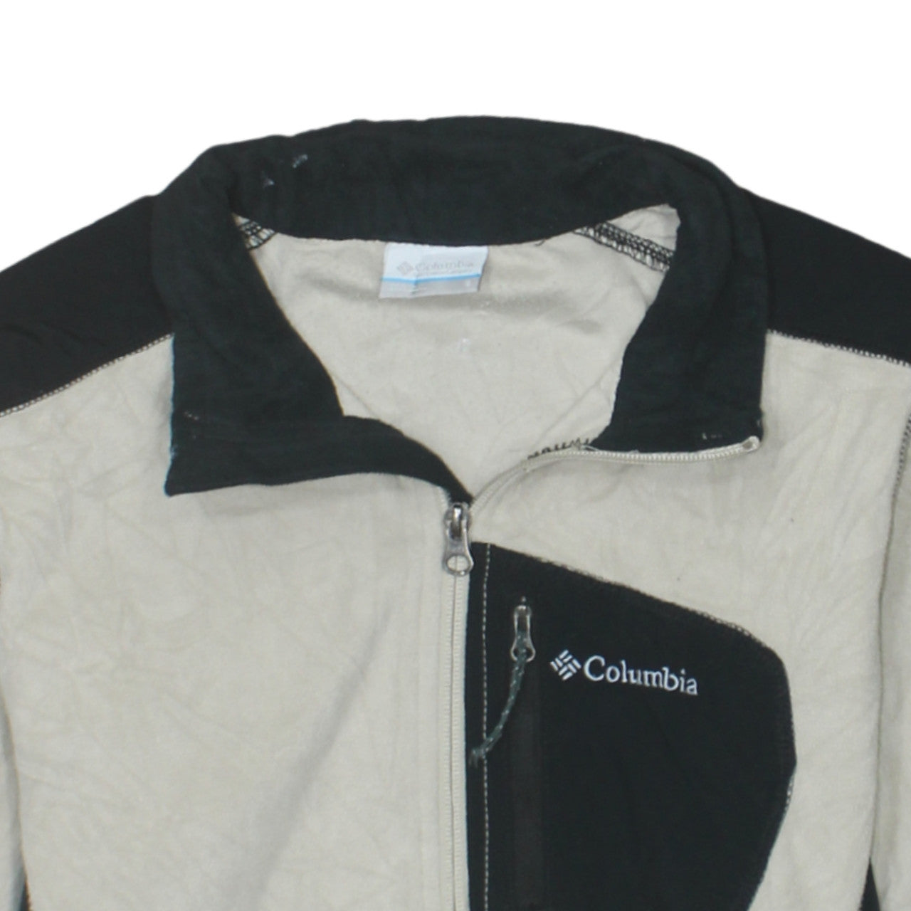 Columbia Men's Beige Full Zip Fleece Jacket Size S Outdoor Wear