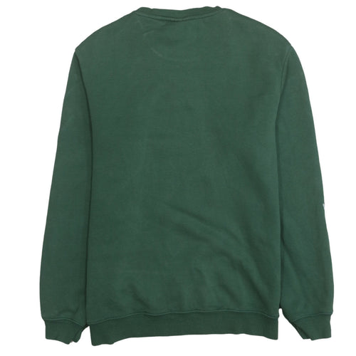 H&M Men's Green Relaxed Fit Cotton Blend Crew Neck Sweatshirt Size M