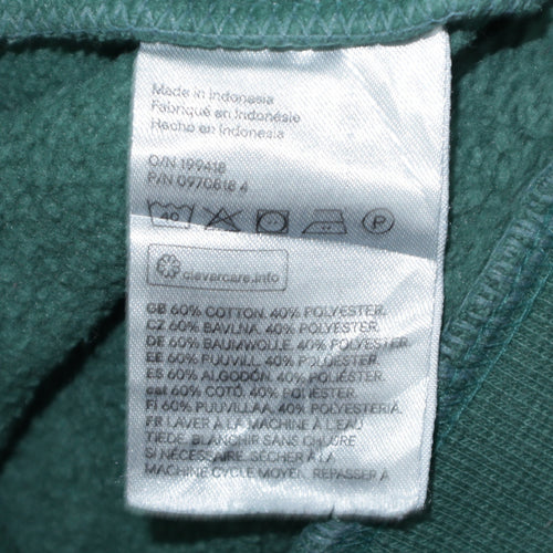 H&M Men's Green Relaxed Fit Cotton Blend Crew Neck Sweatshirt Size M