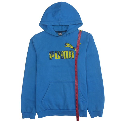 Puma Mens Blue 2XL Pullover Hoodie Fleece Graphic Sweatshirt