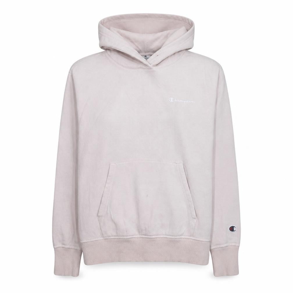 Front view of Champion Women's Beige XS Pullover Hoodie Sweatshirt Cotton Blend