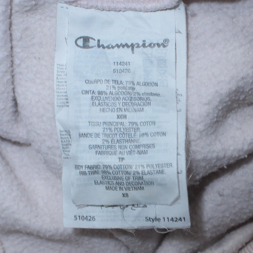 Champion Women's Beige XS Pullover Hoodie Sweatshirt Cotton Blend