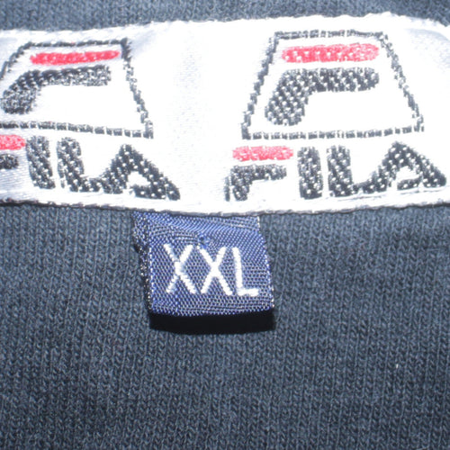 Fila Men's Black 2XL Pullover Sweatshirt Embroidered Logo