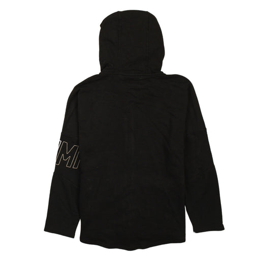 Puma Womens Black Full Zip Hoodie XS UK 8 Logo Hooded Sweatshirt