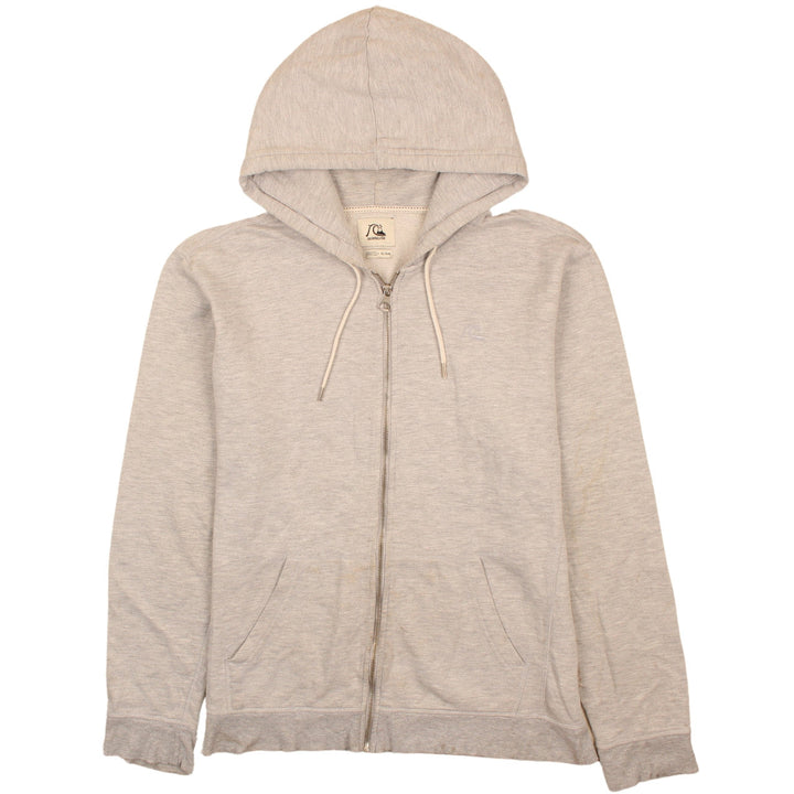 Quiksilver Mens Beige XL Full Zip Hoodie Cotton Blend