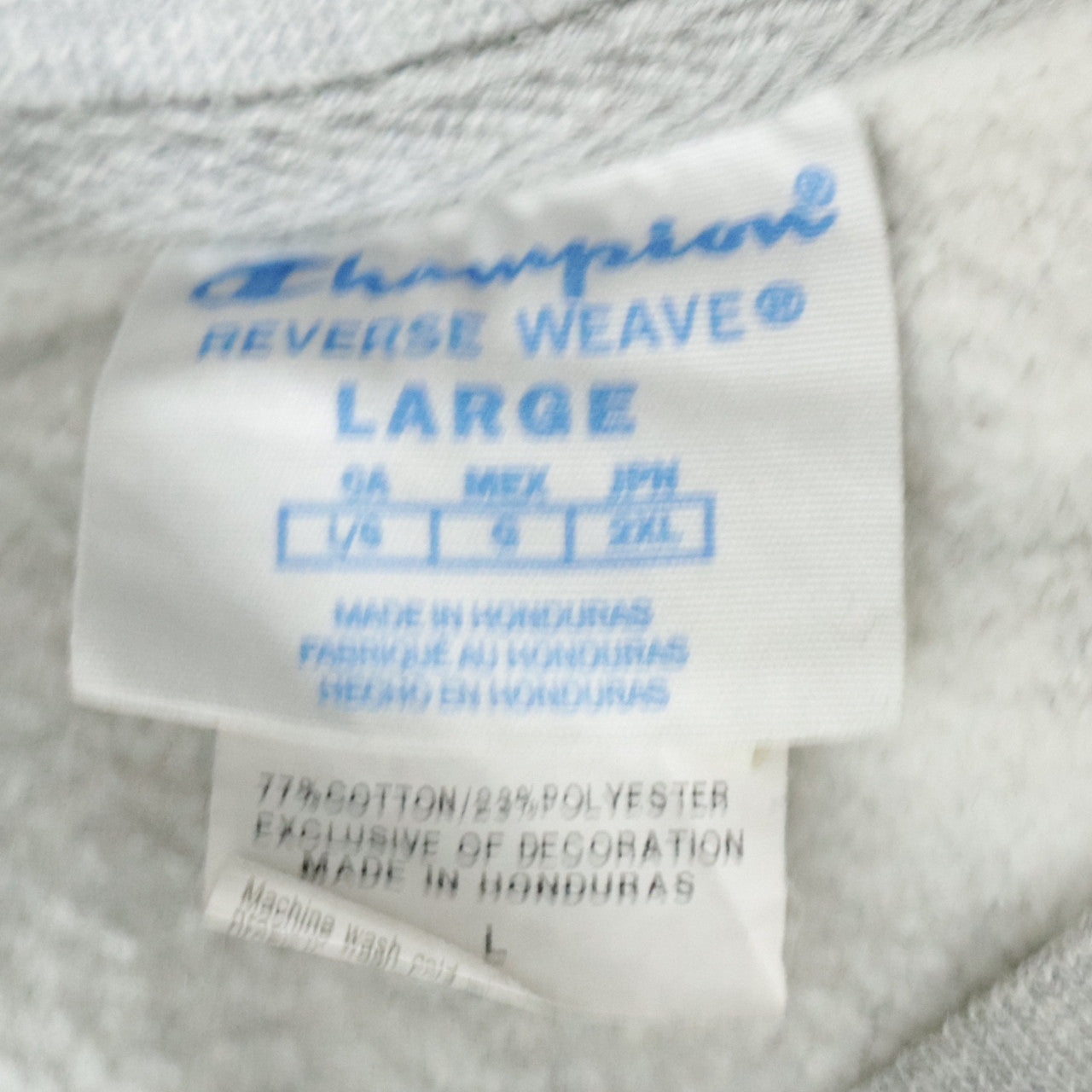 Champion Men's Grey Reverse Weave Logo Pullover Sweatshirt Size L