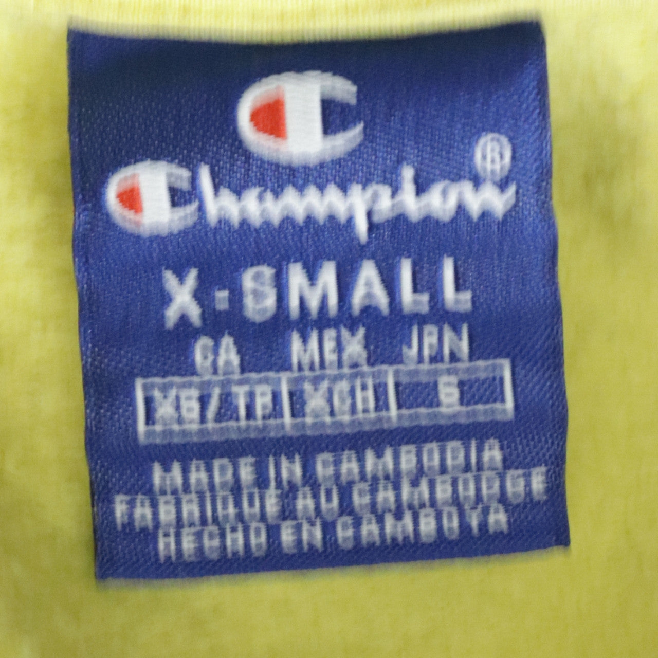 Champion Women's Yellow XS Pullover Sweatshirt Crew Neck Long Sleeve