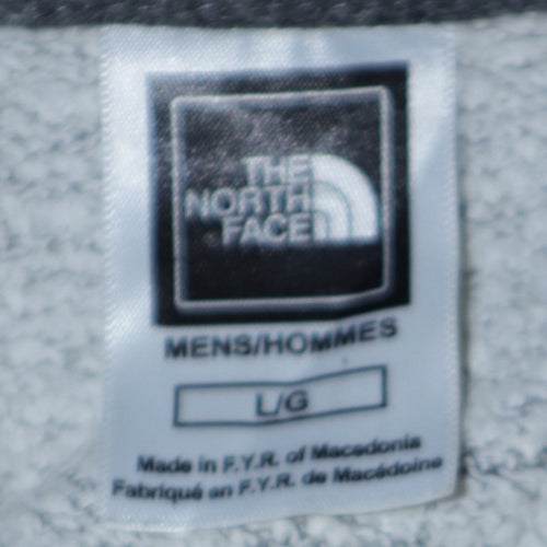 The North Face Men's Grey Pullover Hoodie L Regular Fit Fleece