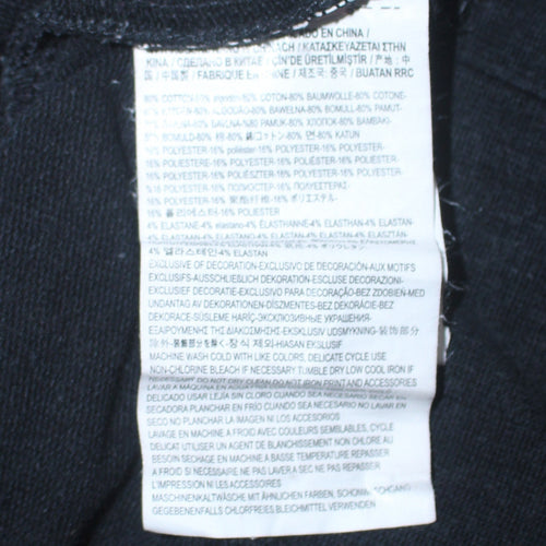 Vans Womens Black Small Pullover Sweatshirt Off The Wall Logo