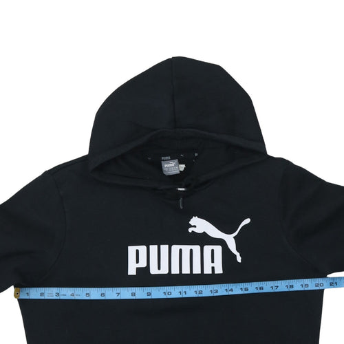 Puma Womens Black Pullover Hoodie Size 14 Logo Casual Sweatshirt