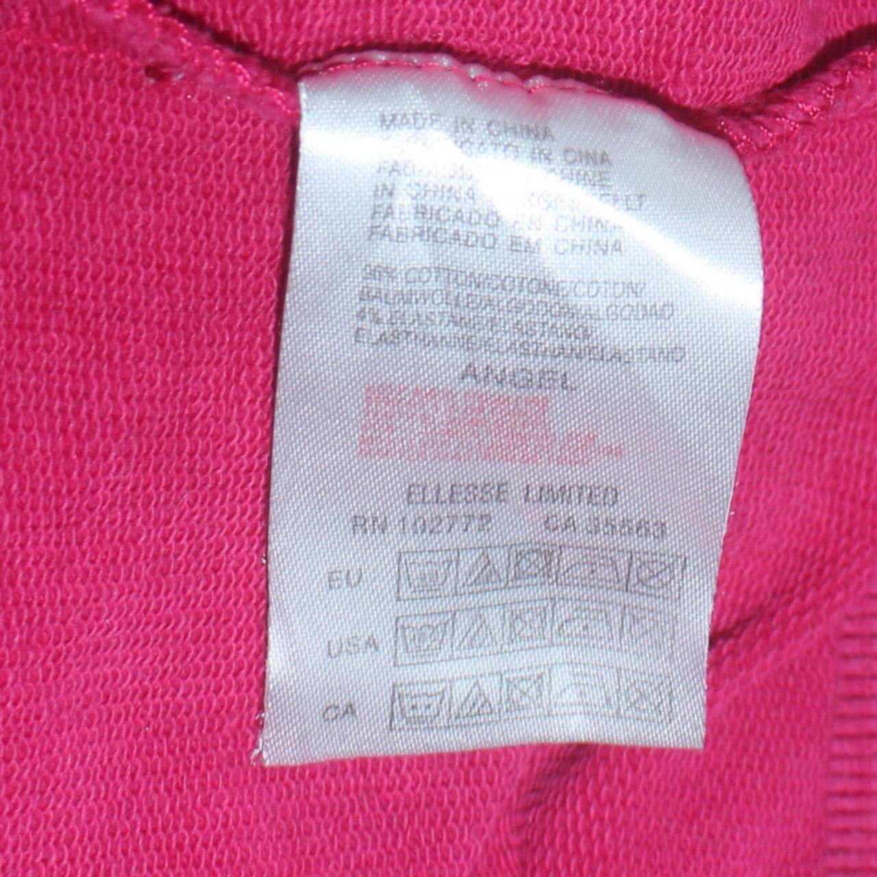 Ellesse Womens Pink White Bomber Jacket M Full Zip Retro Sports Style