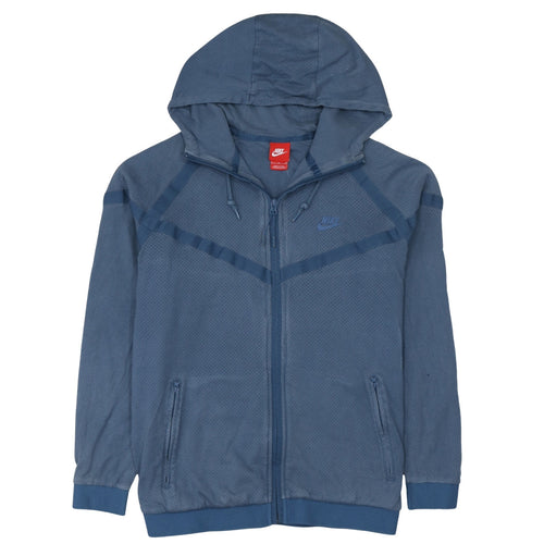 Nike Men's Blue Full Zip Cotton Hoodie Jacket Size L